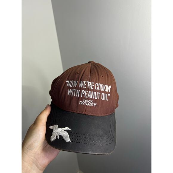 Duck Dynasty "Now We're Cookin' With Peanut Oil" Collectible Brown & Black Hat - Picture 1 of 5
